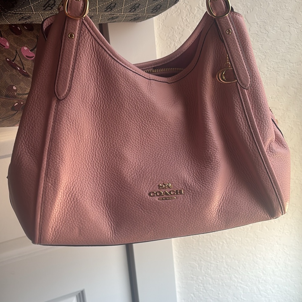 Coach Dusty Pink Leather Shoulder Bag